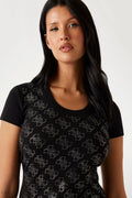 GUESS TRICOU SHINE BLACK