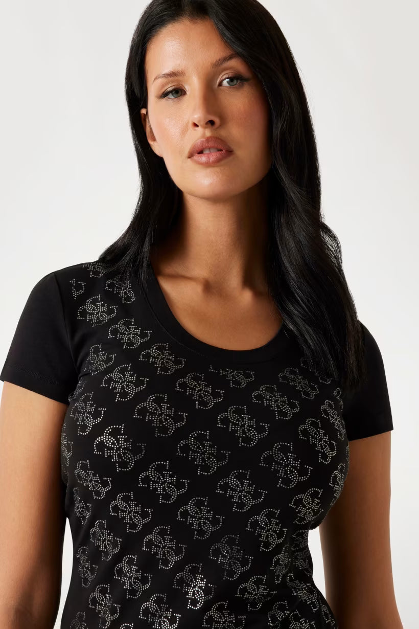 GUESS TRICOU SHINE BLACK