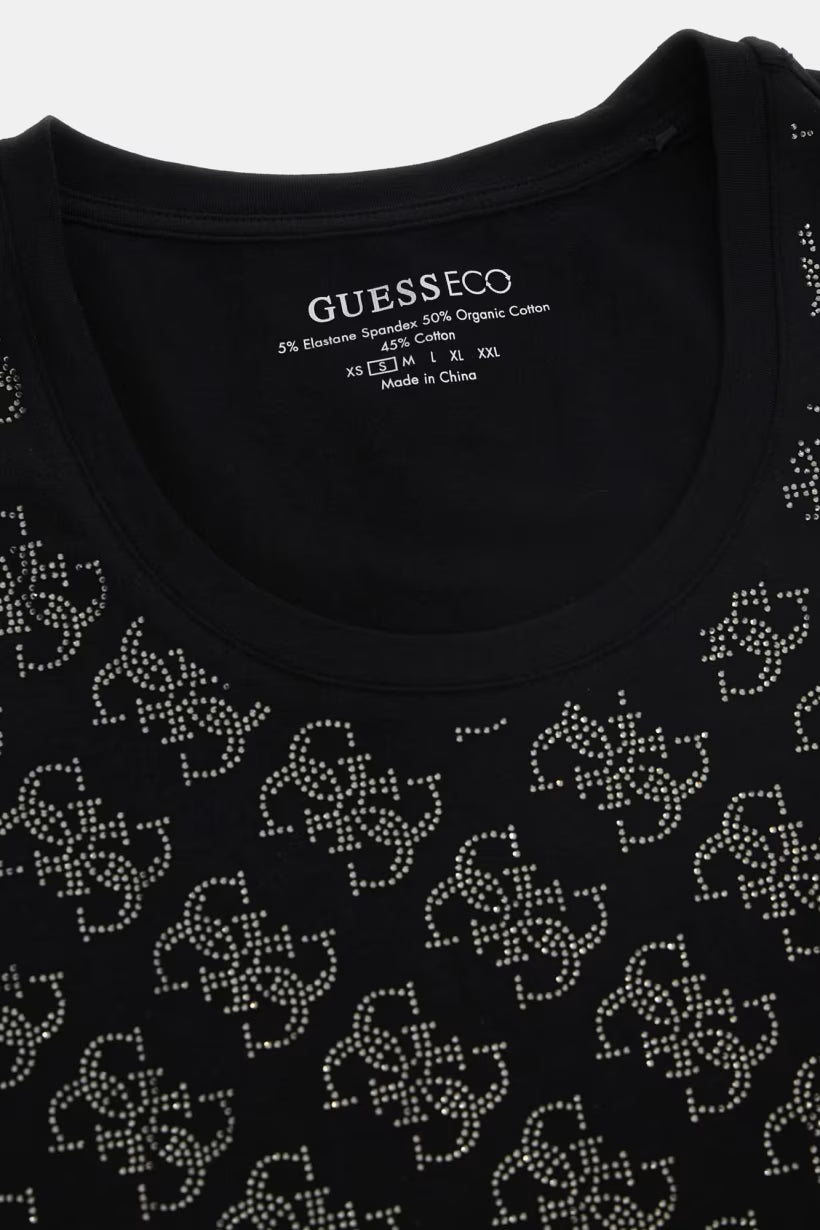 GUESS TRICOU SHINE BLACK