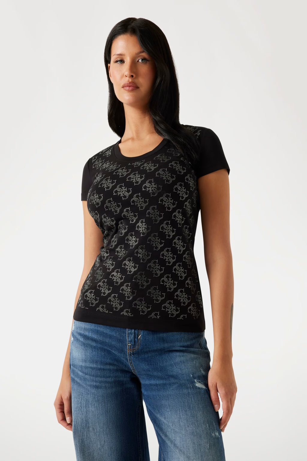 GUESS TRICOU SHINE BLACK