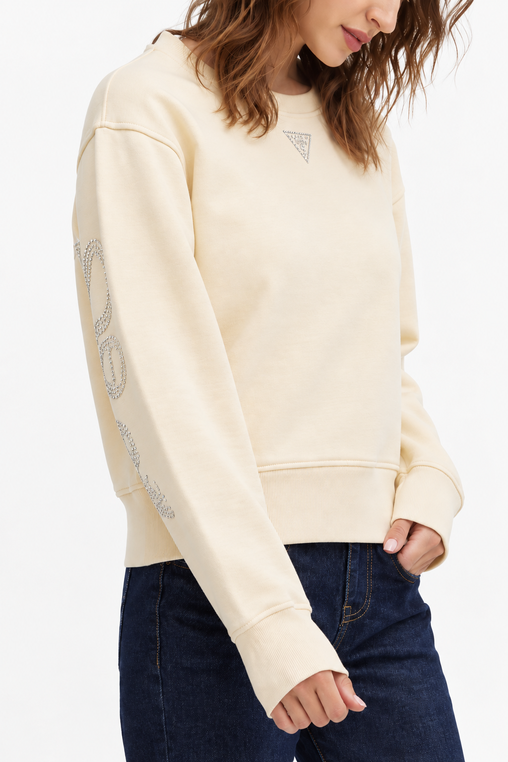 GUESS BLUZĂ SHINE BEIGE