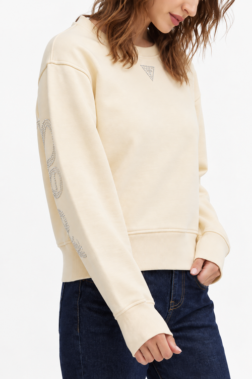 GUESS BLUZĂ SHINE BEIGE