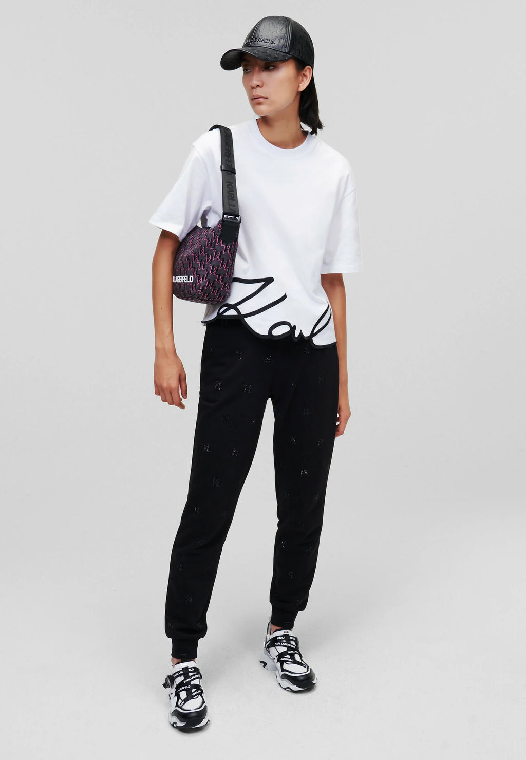 KARL LAGERFELD JEANS TRICOU WHITE SIGNATURE