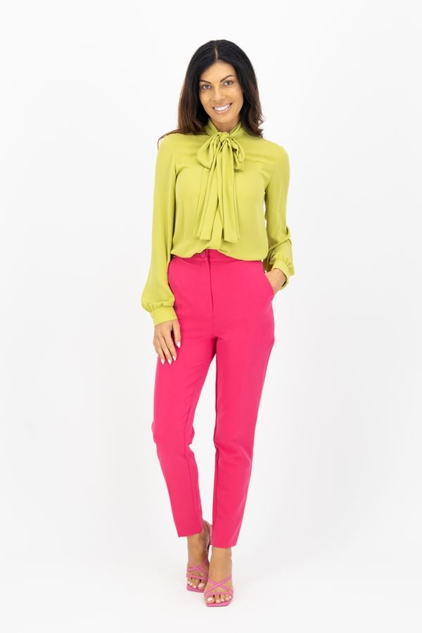 BLUZĂ ELEGANTĂ VERDE LIME CU DETALIU