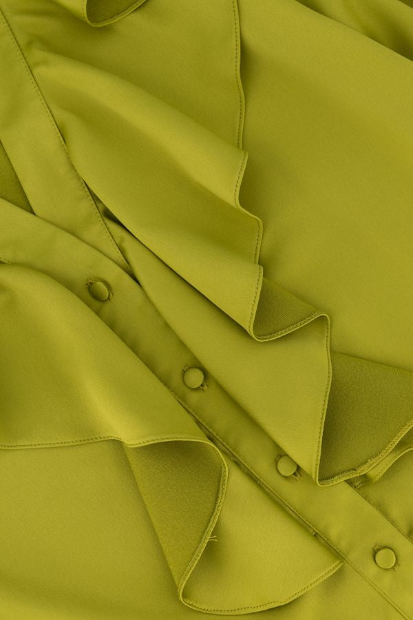 KING&CLOWNS CAMASA VERDE CU VOLANE