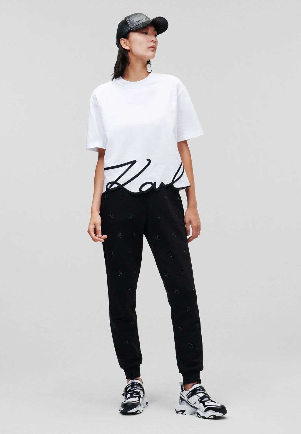 KARL LAGERFELD JEANS TRICOU WHITE SIGNATURE