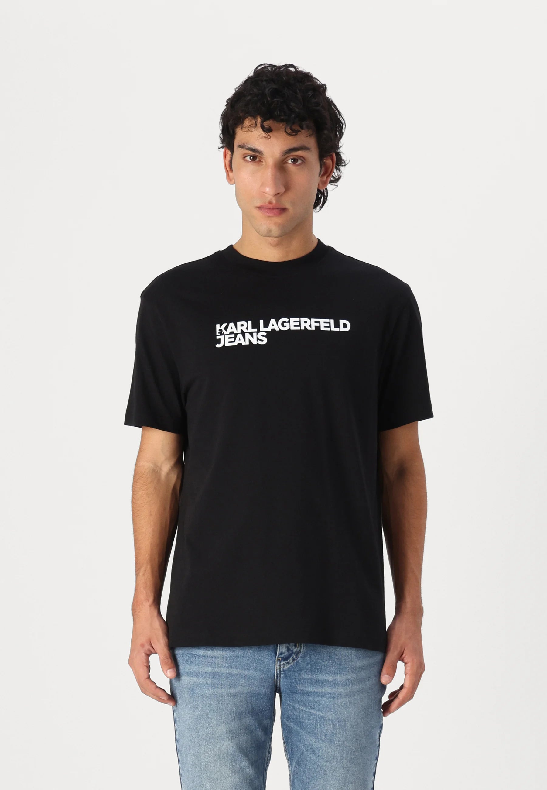 KARL LAGERFELD JEANS TRICOU NEGRU BASIC LOGO