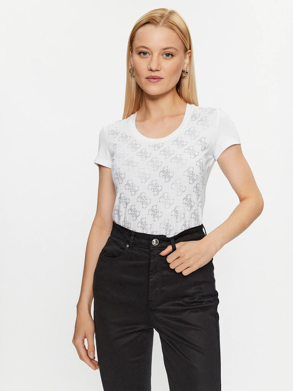 GUESS TRICOU SHINE WHITE