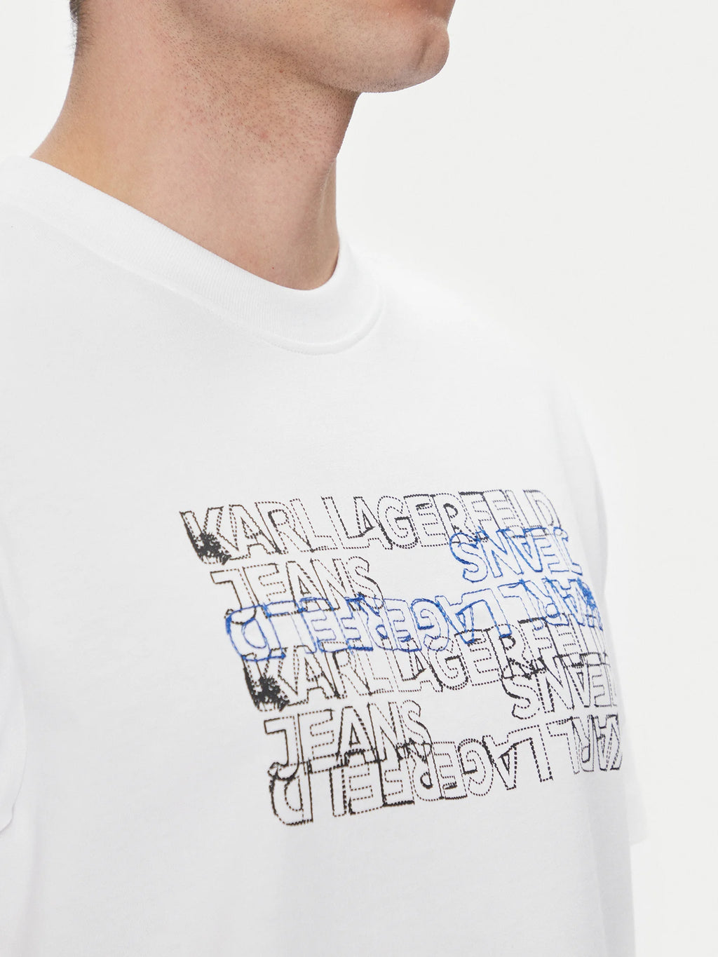 KARL LAGERFELD JEANS TRICOU ALB REGULAR FIT