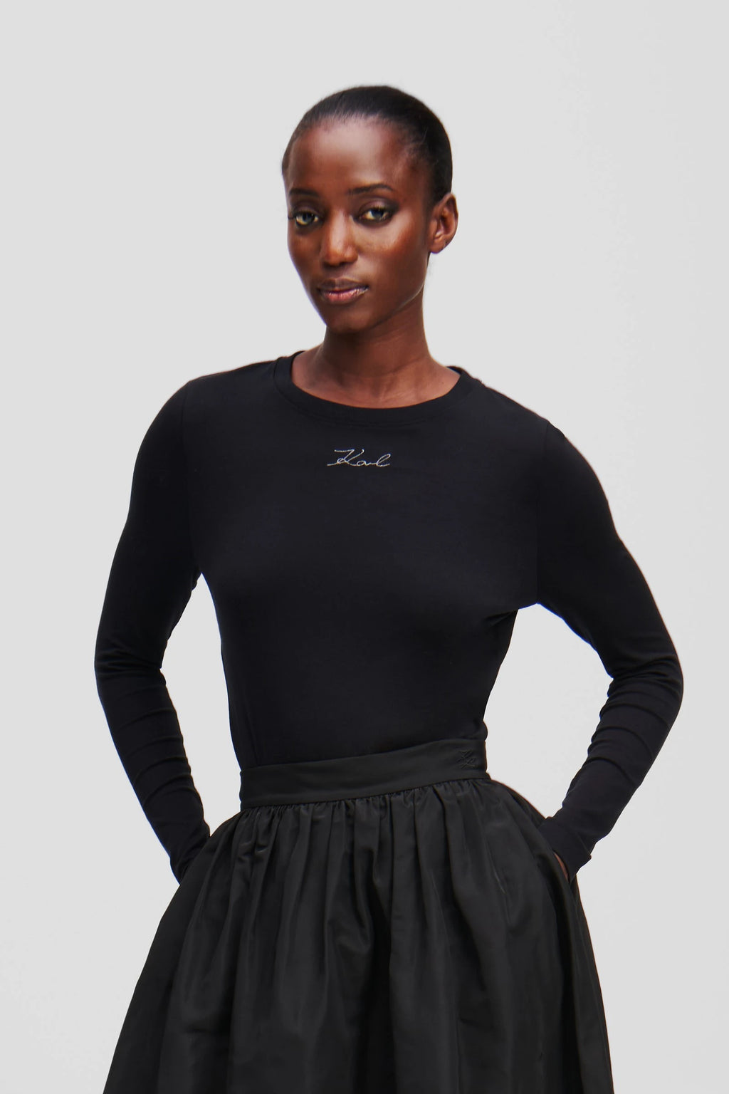 KARL LAGERFELD JEANS BLUZA CU MANECA LUNGA