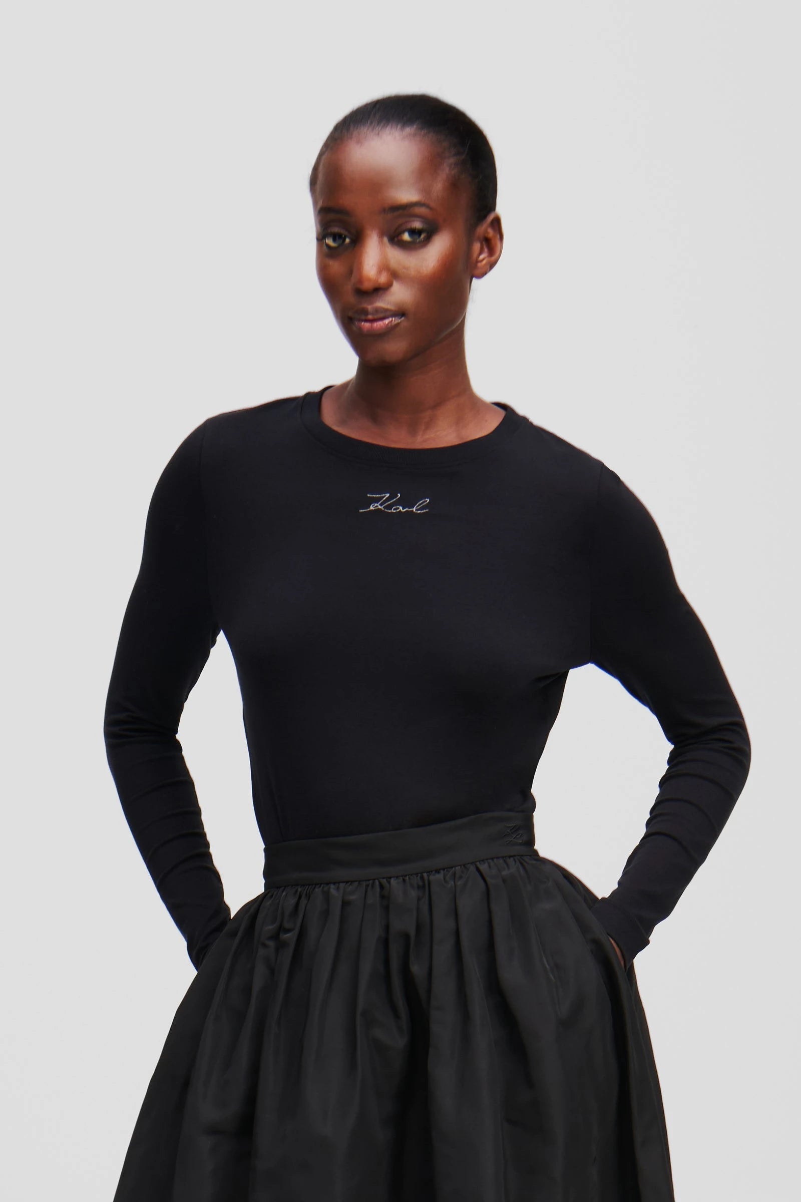 KARL LAGERFELD JEANS BLUZA CU MANECA LUNGA