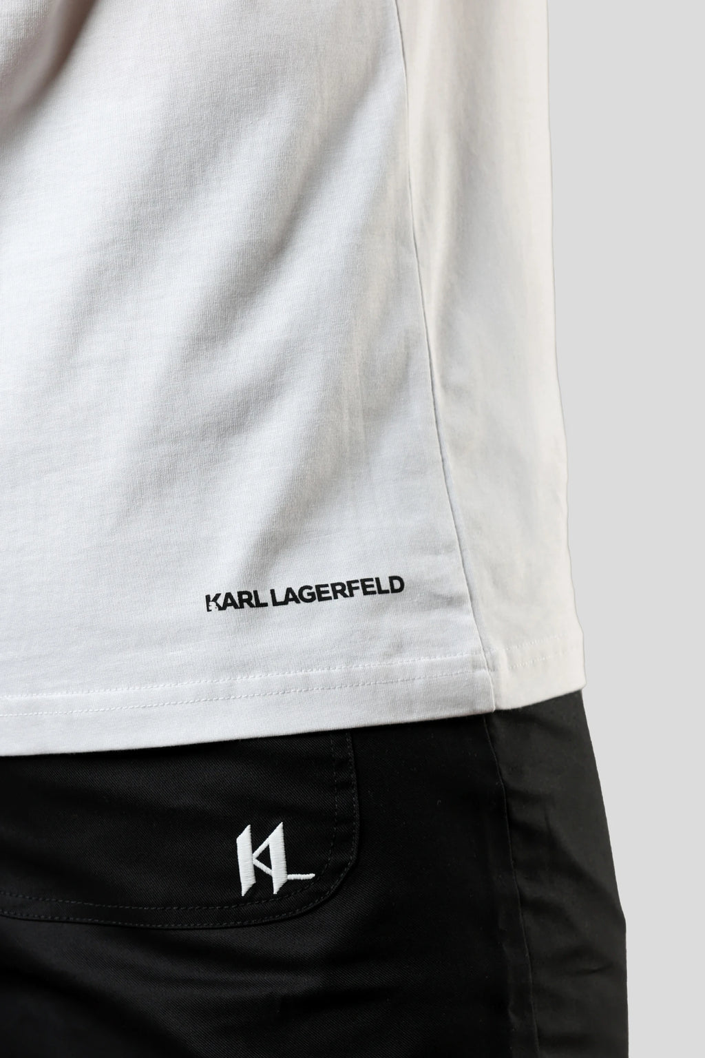 KARL LAGERFELD JEANS TRICOU ALB RELAXED FIT