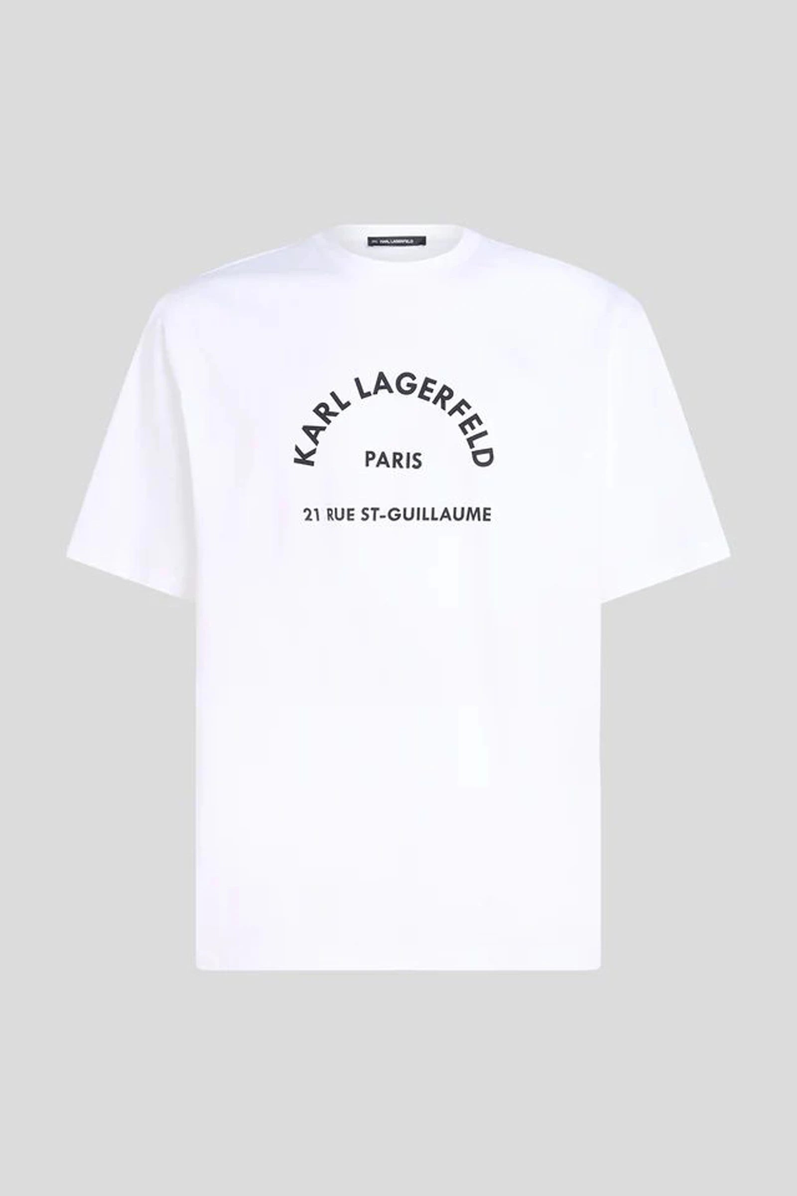 KARL LAGERFELD JEANS TRICOU ALB RELAXED FIT