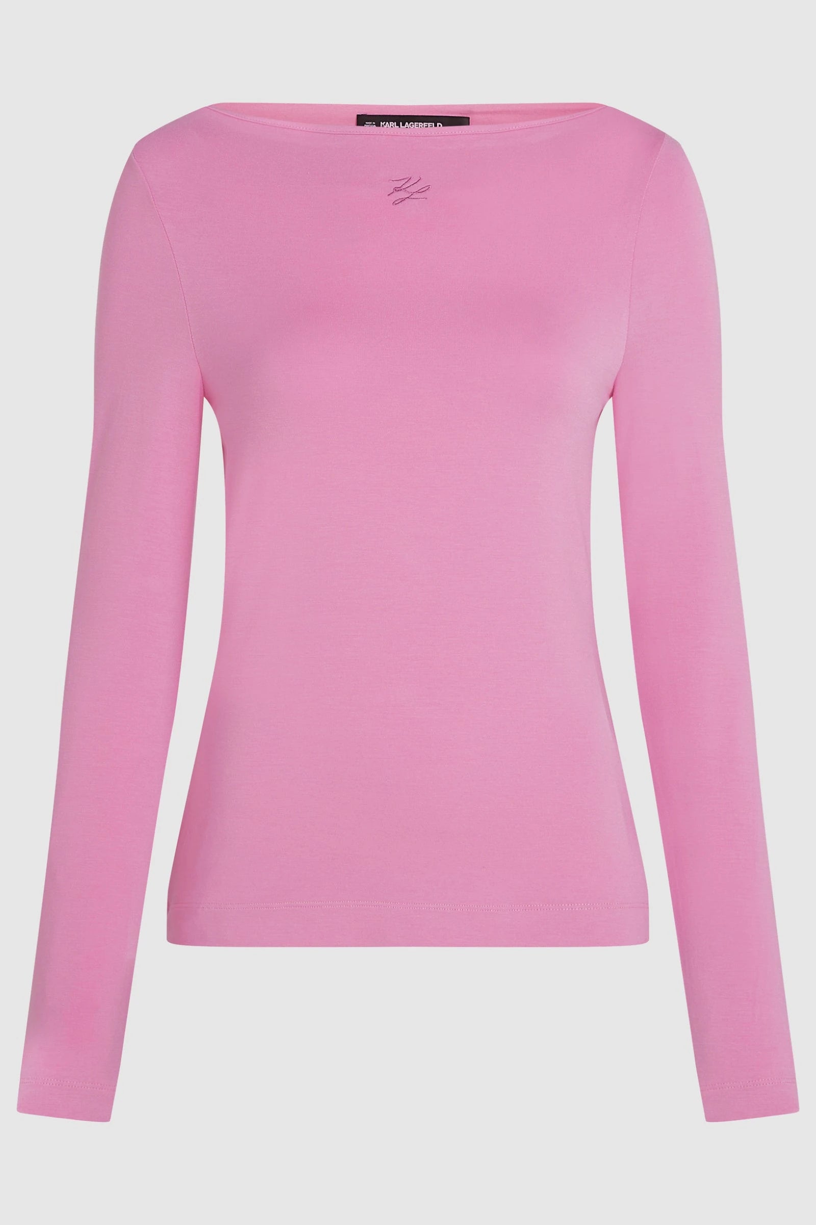 KARL LAGERFELD JEANS BLUZA ROZ CU MANECA LUNGA