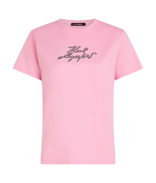 KARL LAGERFELD TRICOU SIGNATURE PINK